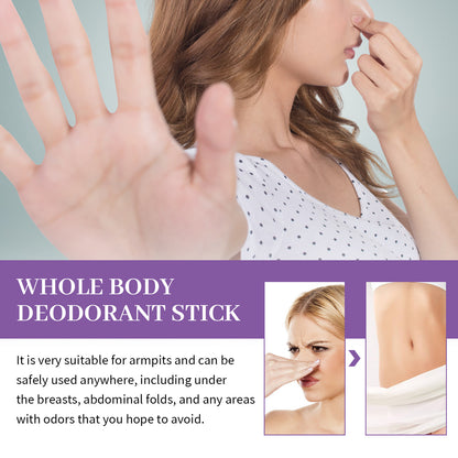 EELHOE Whole Body Deodorant, Keep Fragrance Fresh Fade Cover Body Odor Deodorant Stick