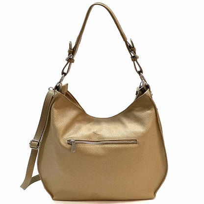 Amica Leather Shoulder Bag - Made In Italy