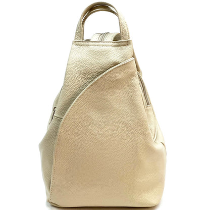 Dina Cow Leather Backpack Versatile and Stylish - Made In Italy