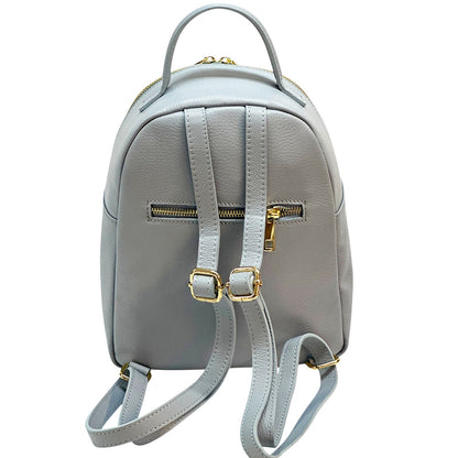 Tuscany Quilted Italian Leather Backpack with Chevron Pattern - Made In Italy
