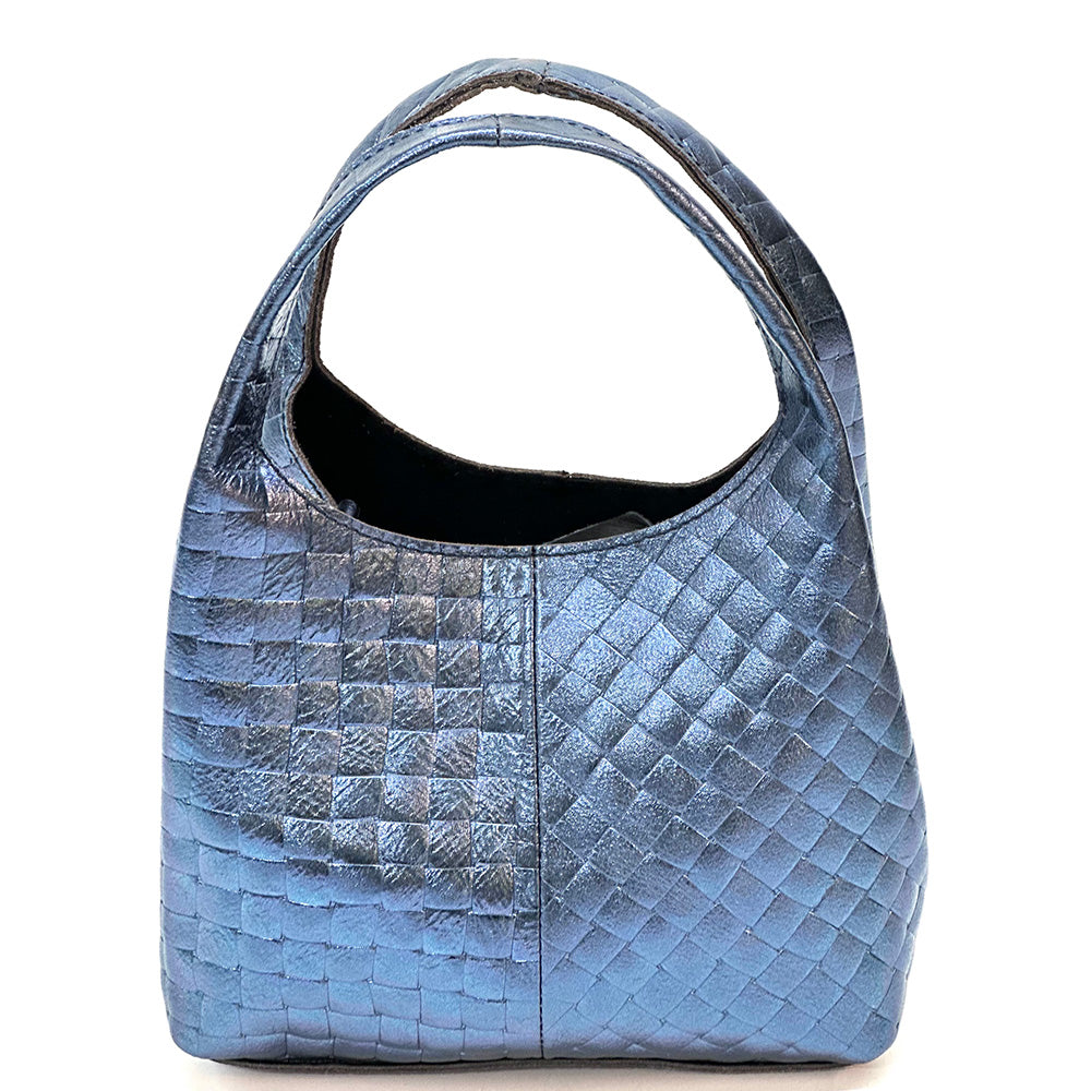 Regina Italian Handmade Quilted Leather Hobo Bag - Made In Italy
