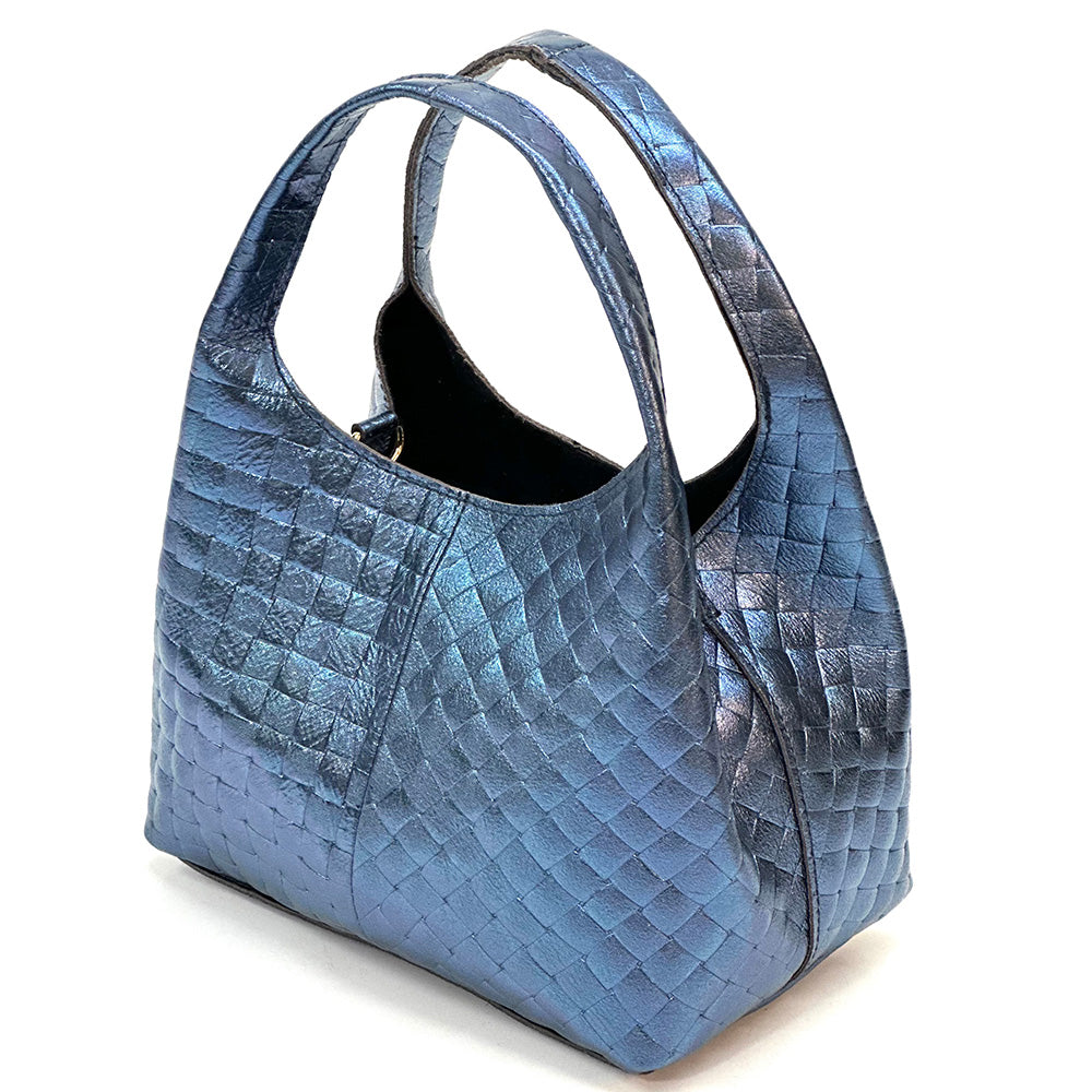 Regina Italian Handmade Quilted Leather Hobo Bag - Made In Italy