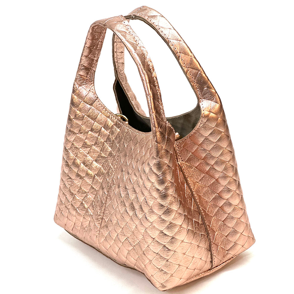 Regina Italian Handmade Quilted Leather Hobo Bag - Made In Italy