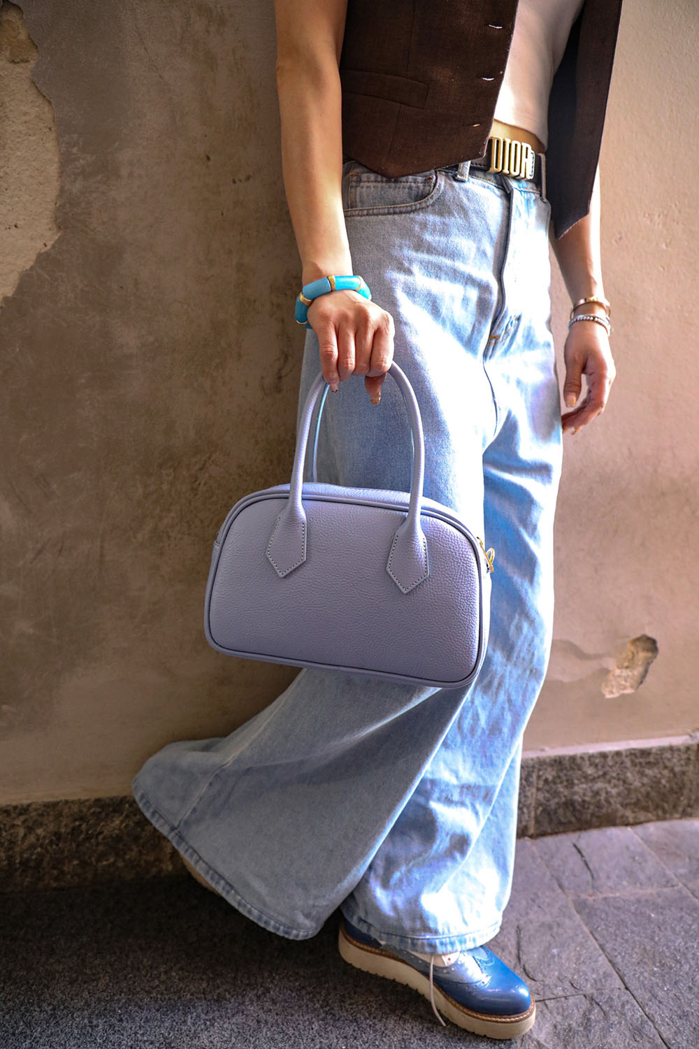 Bella Vita Leather Handbag - Made In Italy