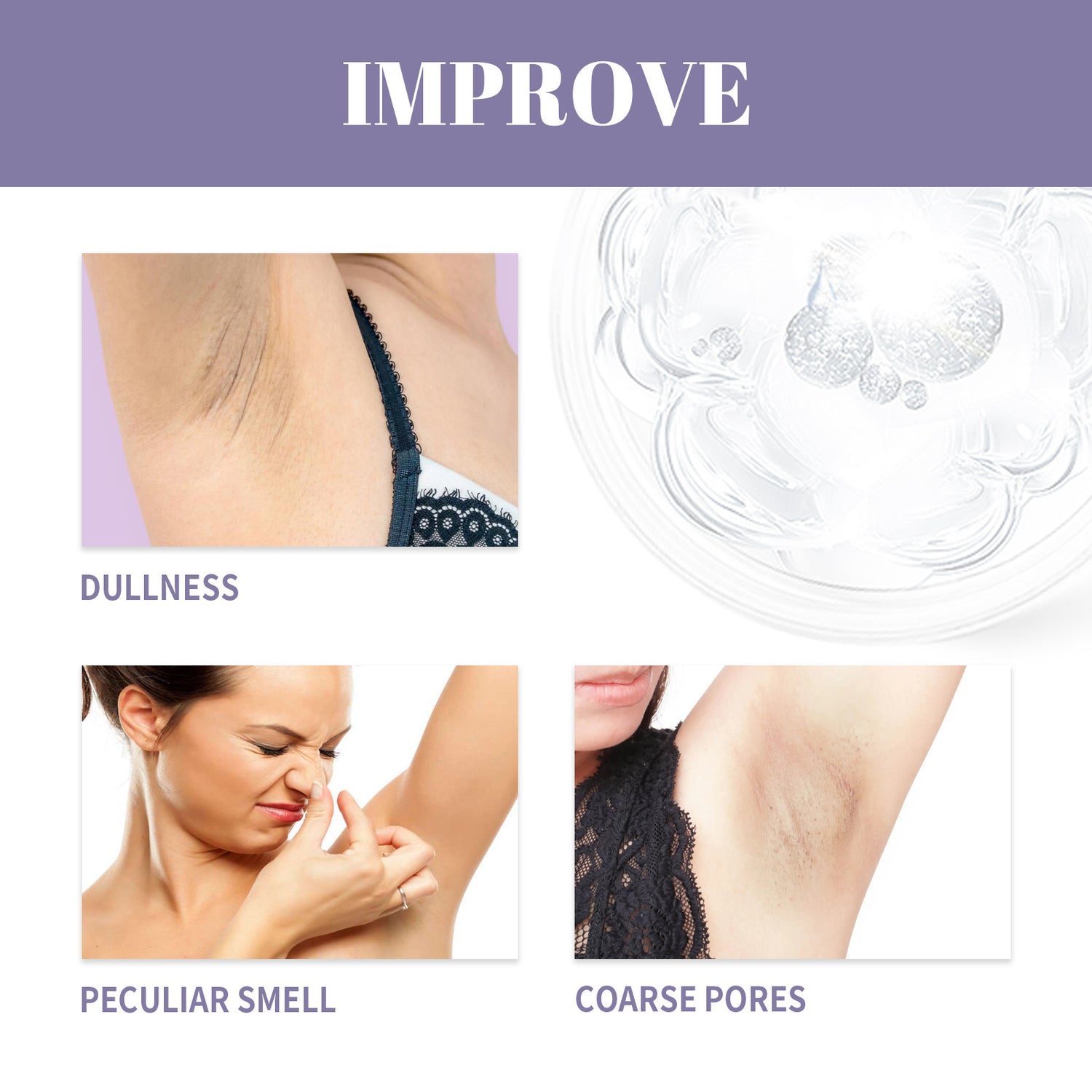 EELHOE Underarm Deodorant Cream Underarm Whitening Clean Armpit Odor Odor Body Odor Refreshing Anti-Sweat Deodorant Cream
