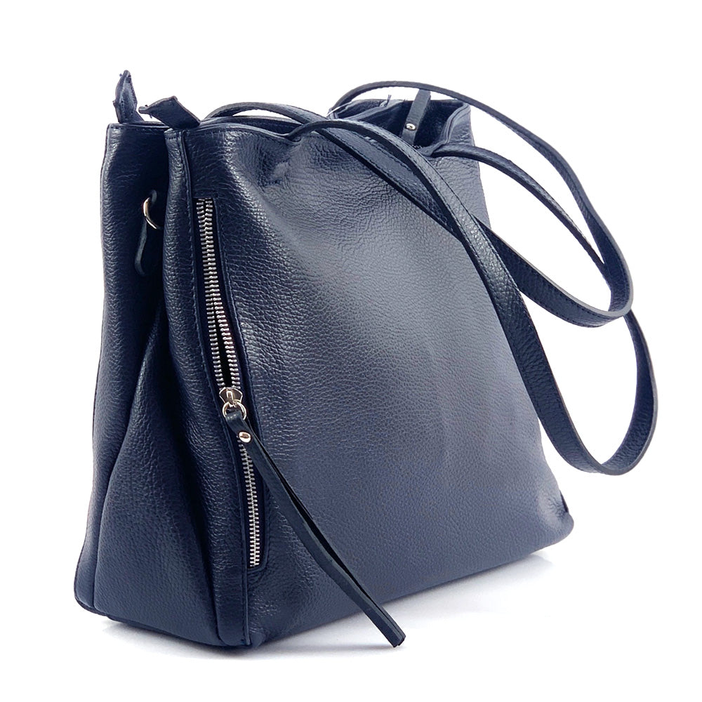 Ludovica Leather Shoulder Bag - Made In Italy