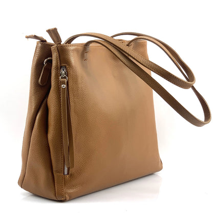 Ludovica Leather Shoulder Bag - Made In Italy