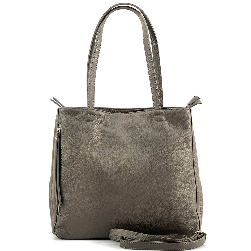 Ludovica Leather Shoulder Bag - Made In Italy