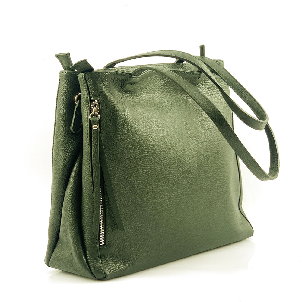 Ludovica Leather Shoulder Bag - Made In Italy