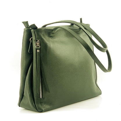 Ludovica Leather Shoulder Bag - Made In Italy