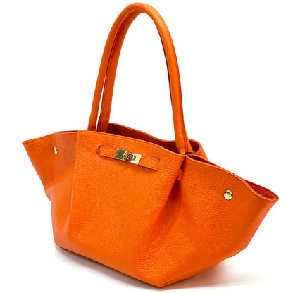 Vivara Italian Leather Tote Bag - Made In Italy