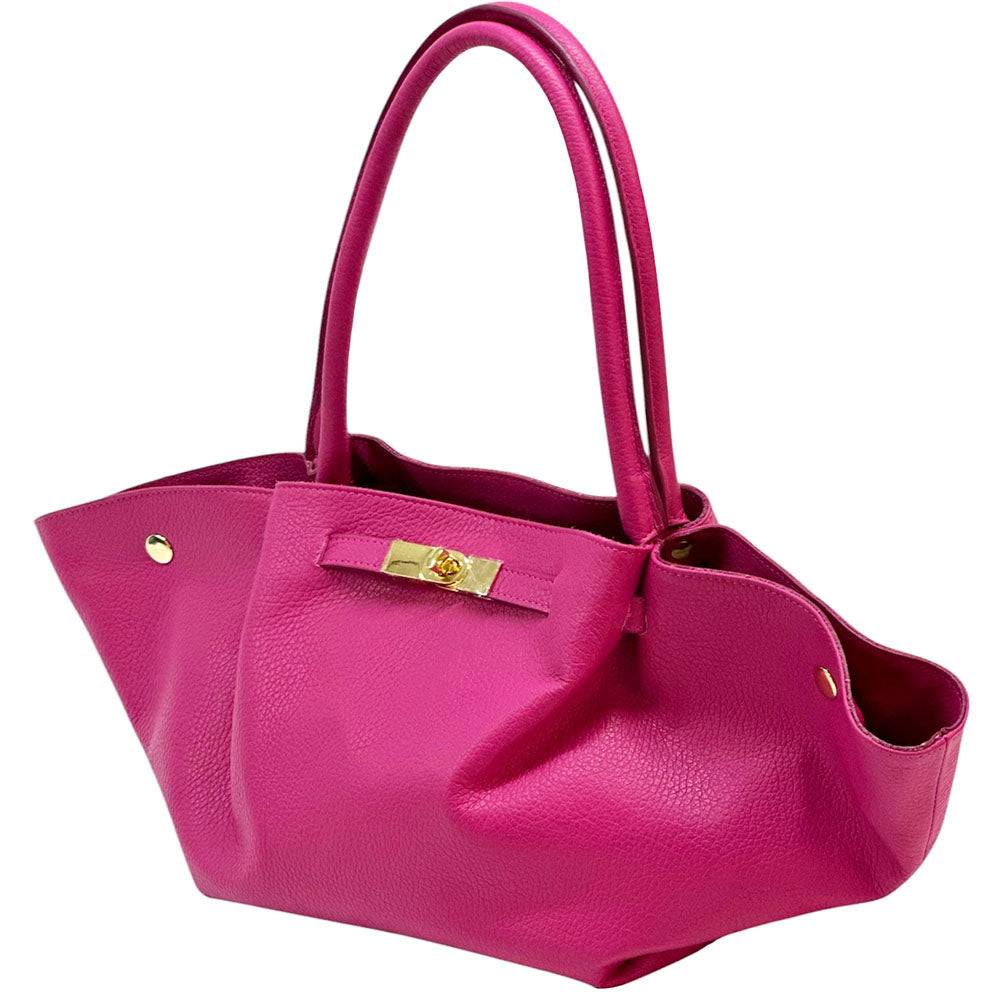 Vivara Italian Leather Tote Bag - Made In Italy