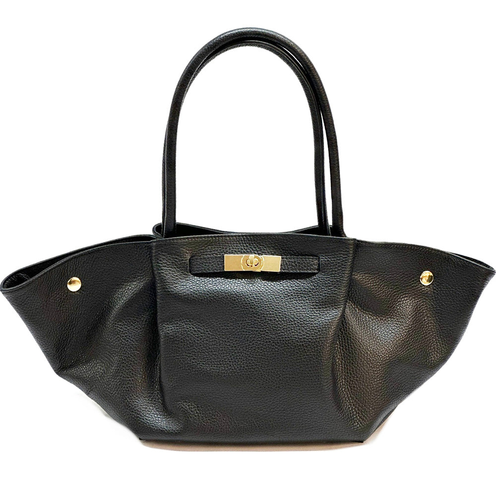 Vivara Italian Leather Tote Bag - Made In Italy