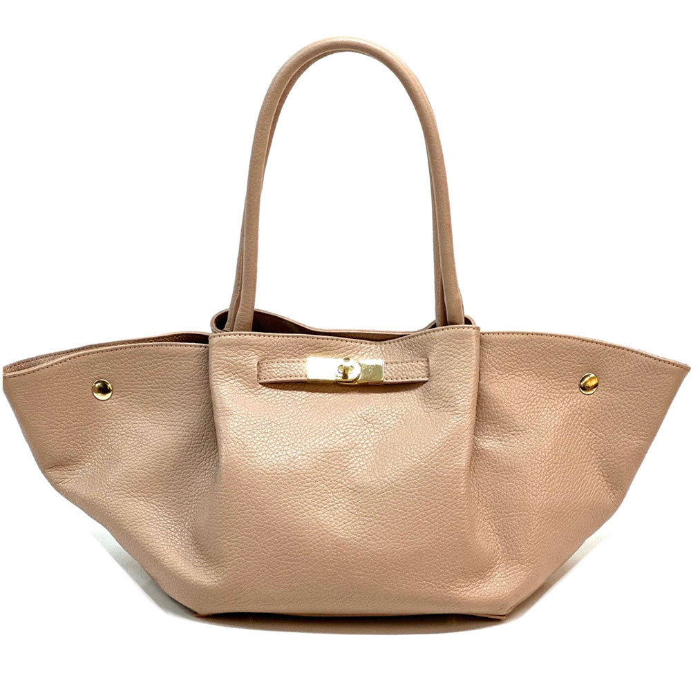 Vivara Italian Leather Tote Bag - Made In Italy