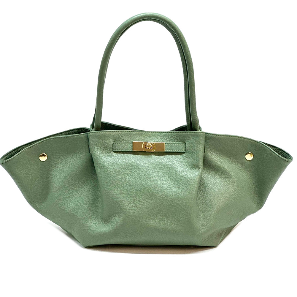 Vivara Italian Leather Tote Bag - Made In Italy