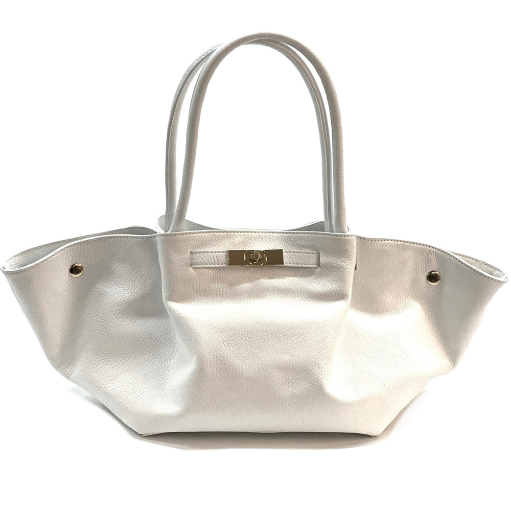 Vivara Italian Leather Tote Bag - Made In Italy
