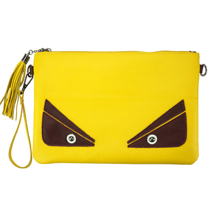 Teodora Clutch in smooth calfskin leather - Made In Italy