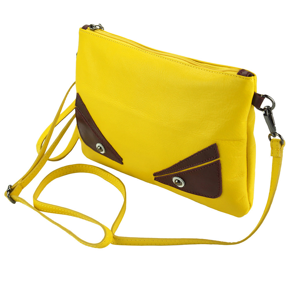 Teodora Clutch in smooth calfskin leather - Made In Italy