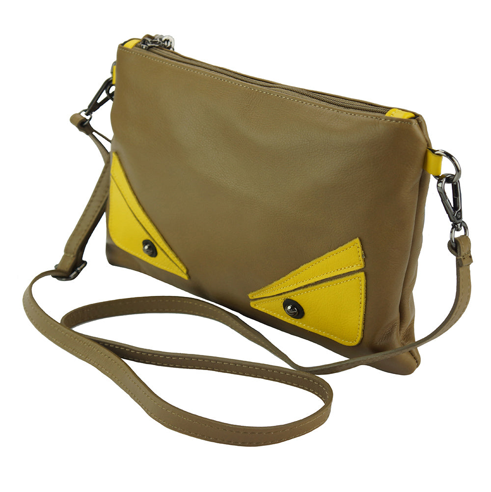 Teodora Clutch in smooth calfskin leather - Made In Italy