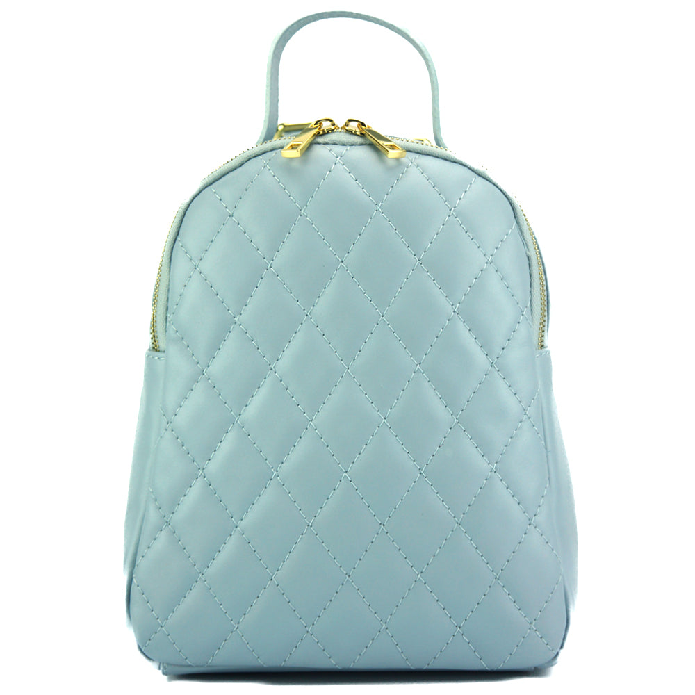 Basilia leather Backpack - Made In Italy