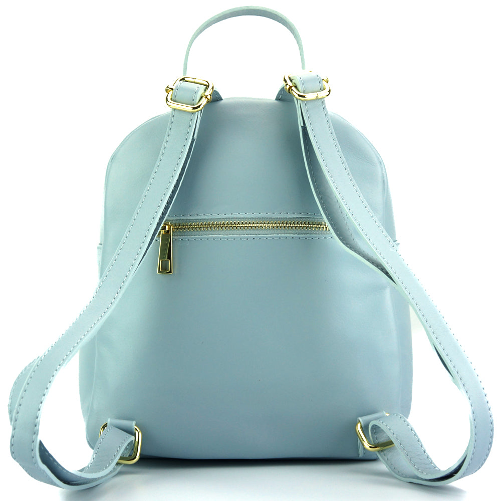 Basilia leather Backpack - Made In Italy