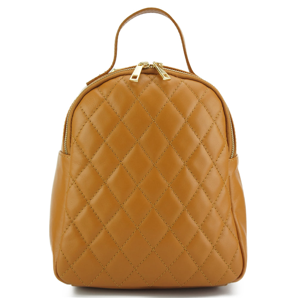 Basilia leather Backpack - Made In Italy