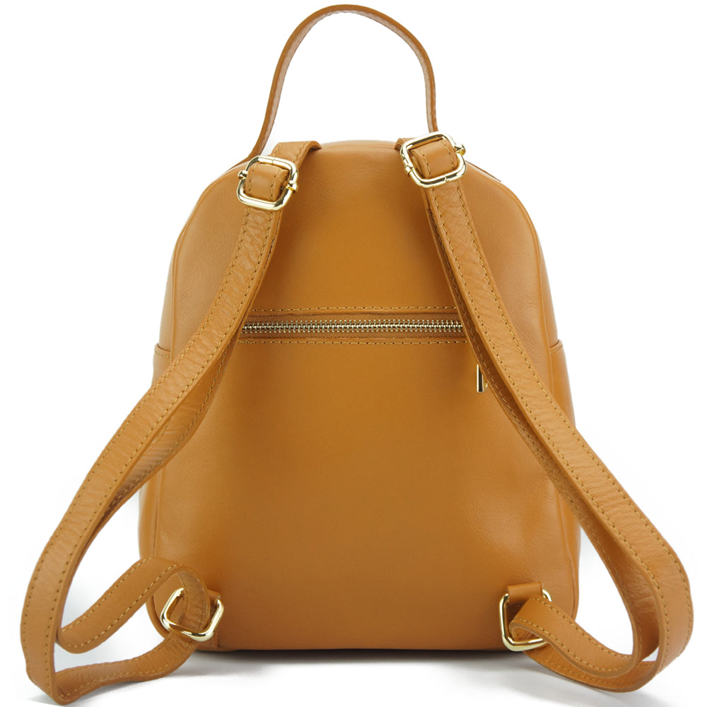 Basilia leather Backpack - Made In Italy