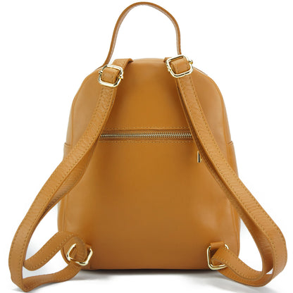 Basilia leather Backpack - Made In Italy