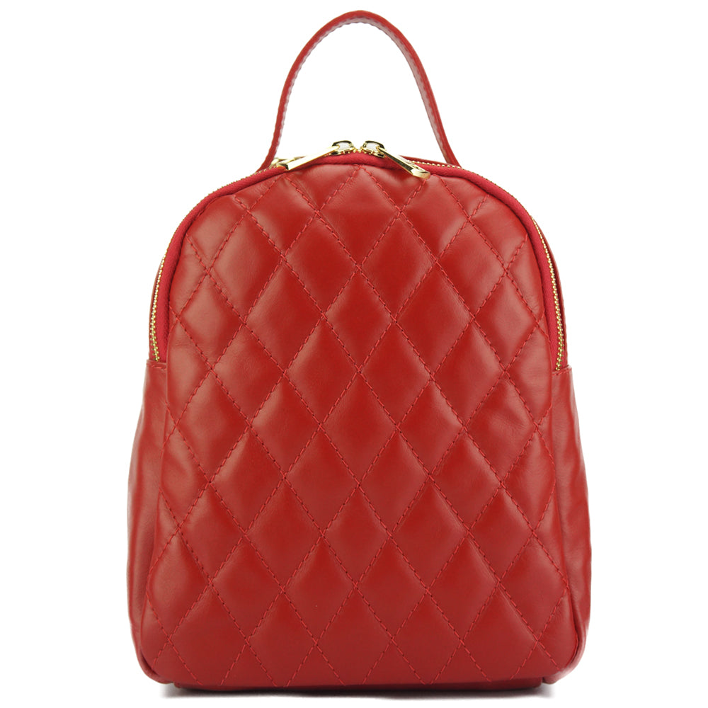 Basilia leather Backpack - Made In Italy