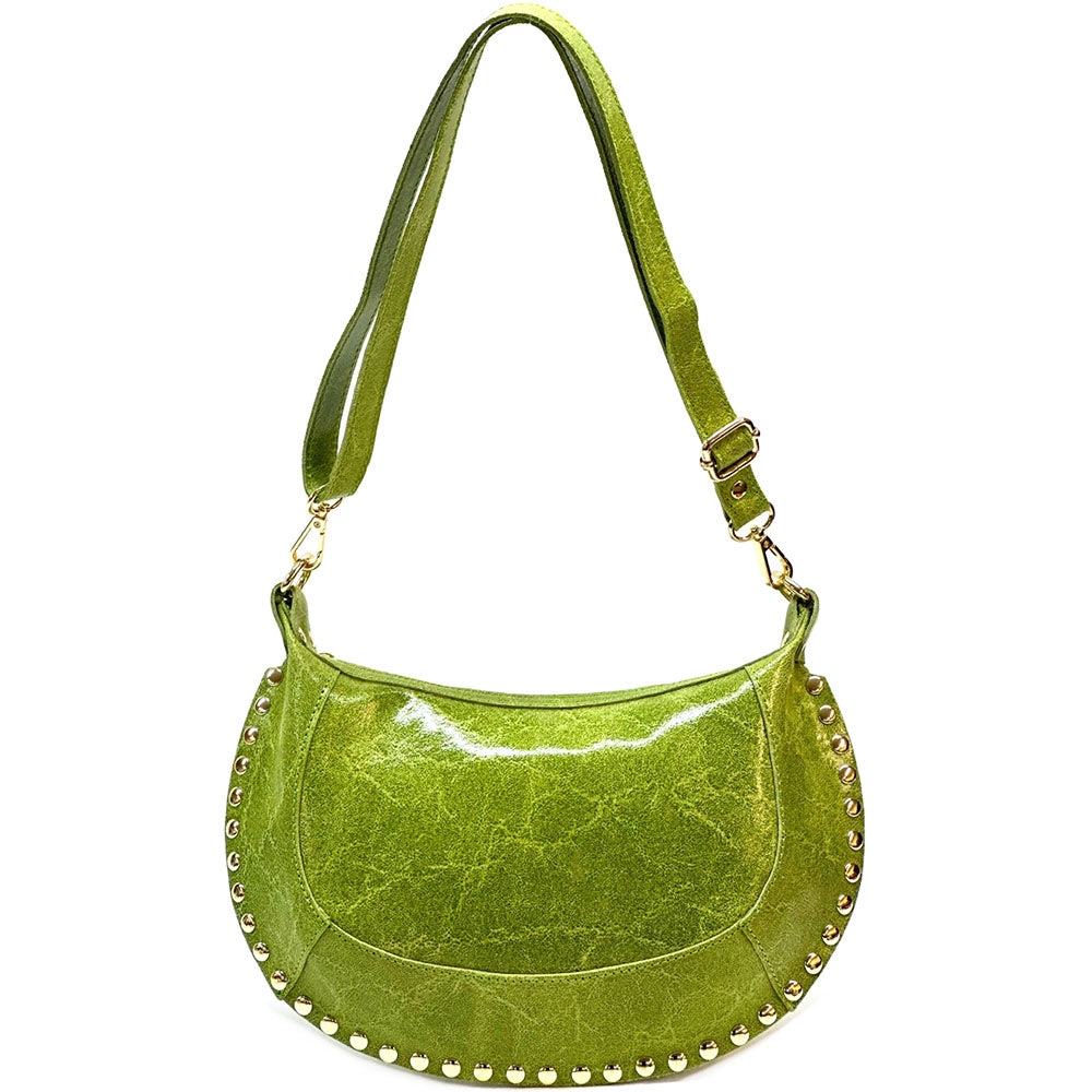 Rachele Cow Leather Crossbody Bag - Made In Italy