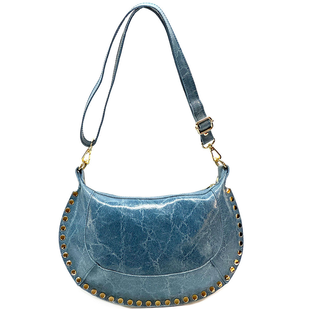 Rachele Cow Leather Crossbody Bag - Made In Italy