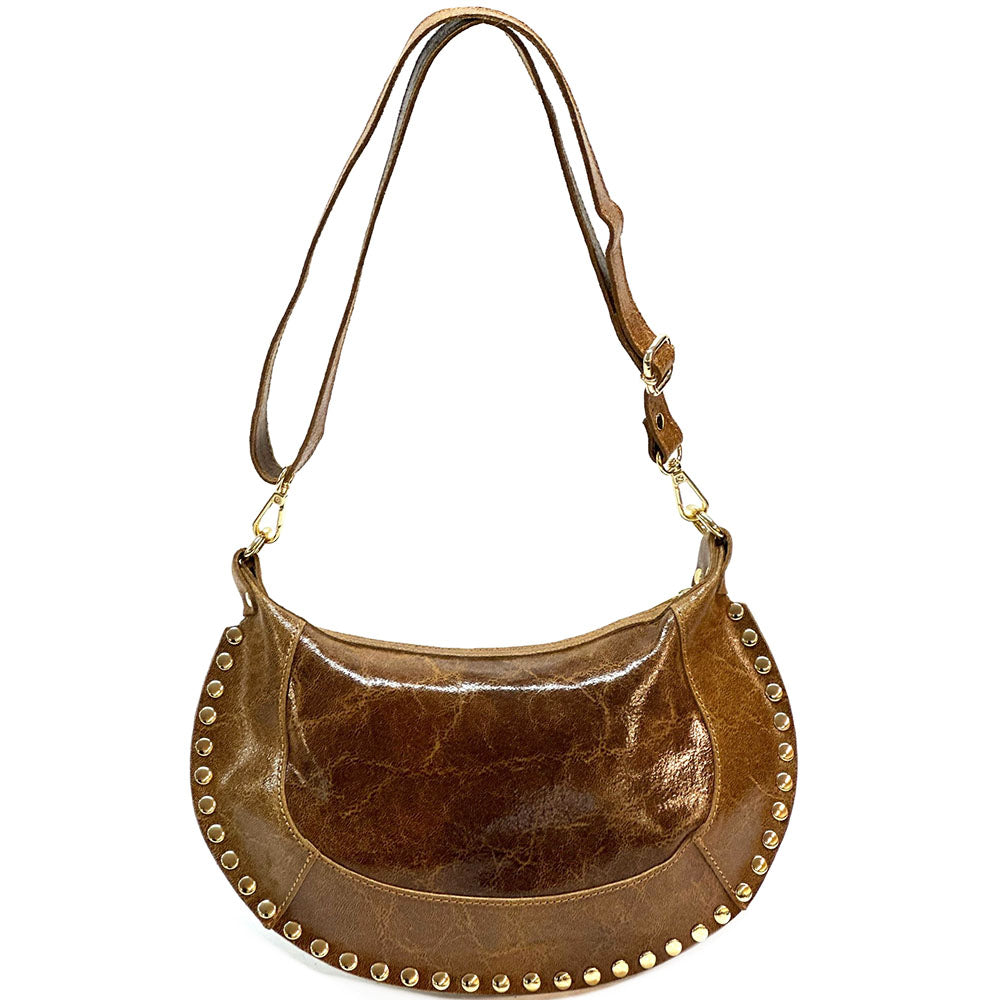 Rachele Cow Leather Crossbody Bag - Made In Italy