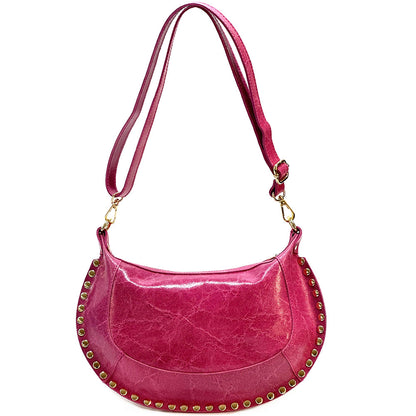 Rachele Cow Leather Crossbody Bag - Made In Italy