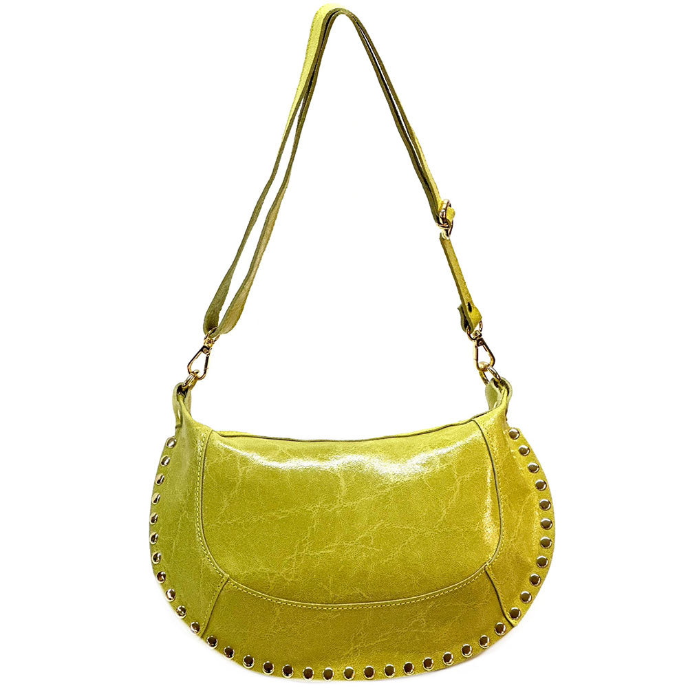 Rachele Cow Leather Crossbody Bag - Made In Italy