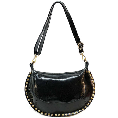 Rachele Cow Leather Crossbody Bag - Made In Italy