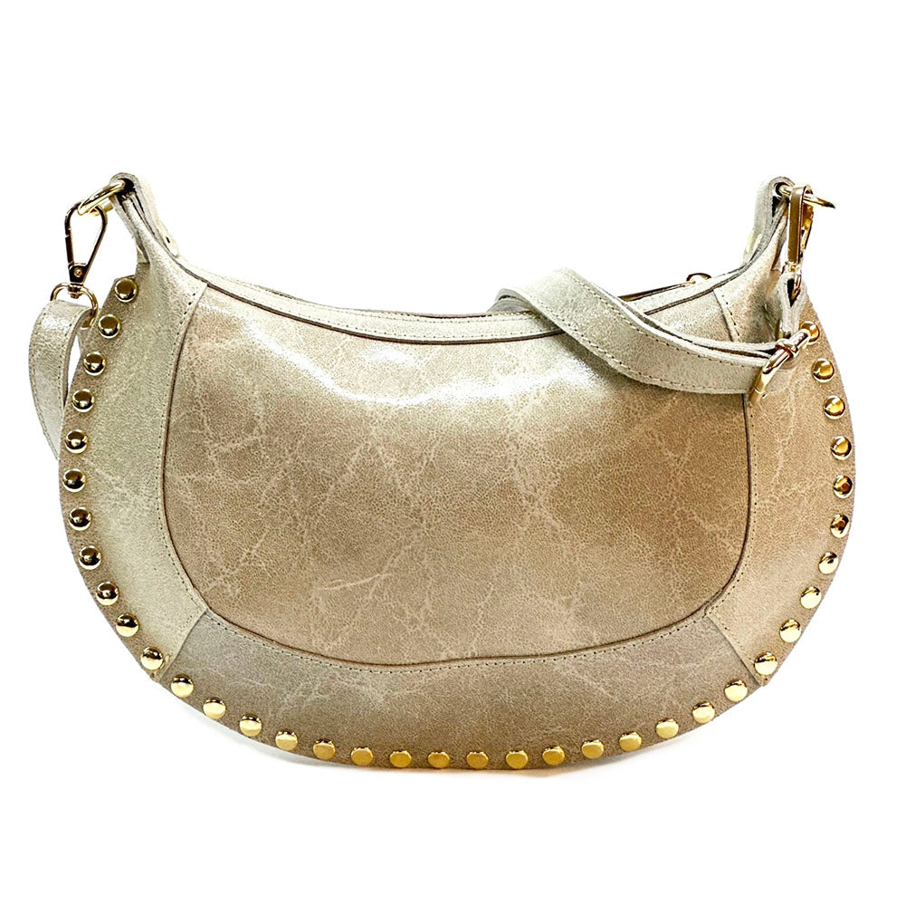 Rachele Cow Leather Crossbody Bag - Made In Italy