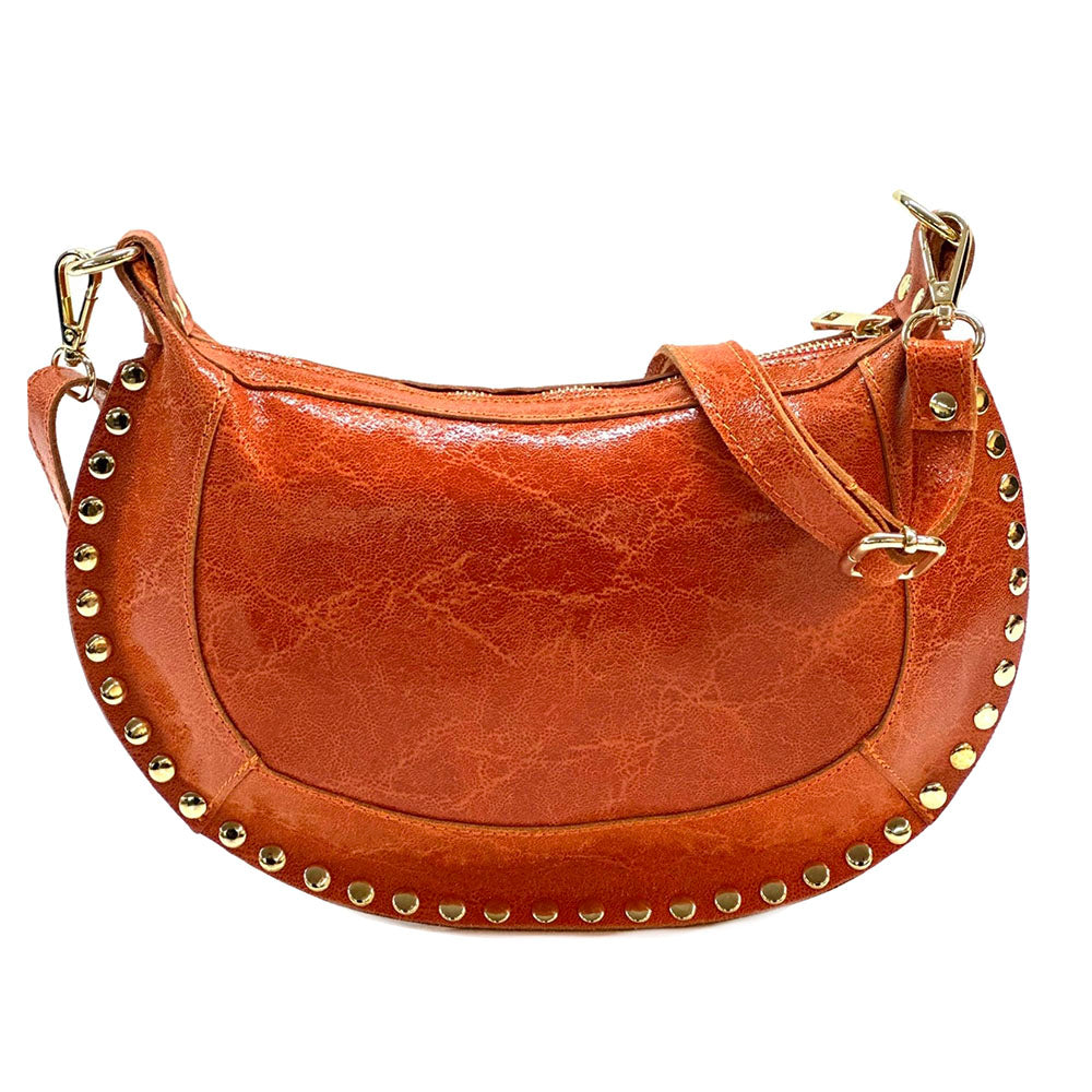 Rachele Cow Leather Crossbody Bag - Made In Italy