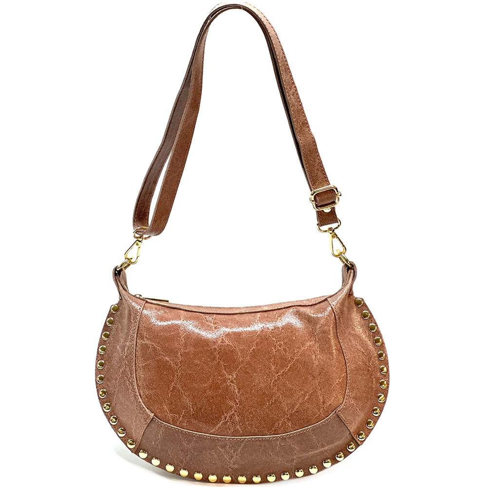 Rachele Cow Leather Crossbody Bag - Made In Italy