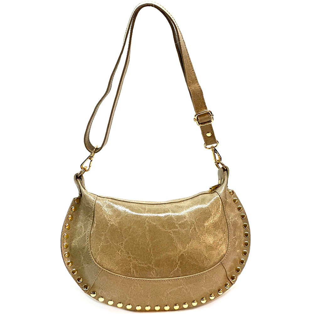 Rachele Cow Leather Crossbody Bag - Made In Italy