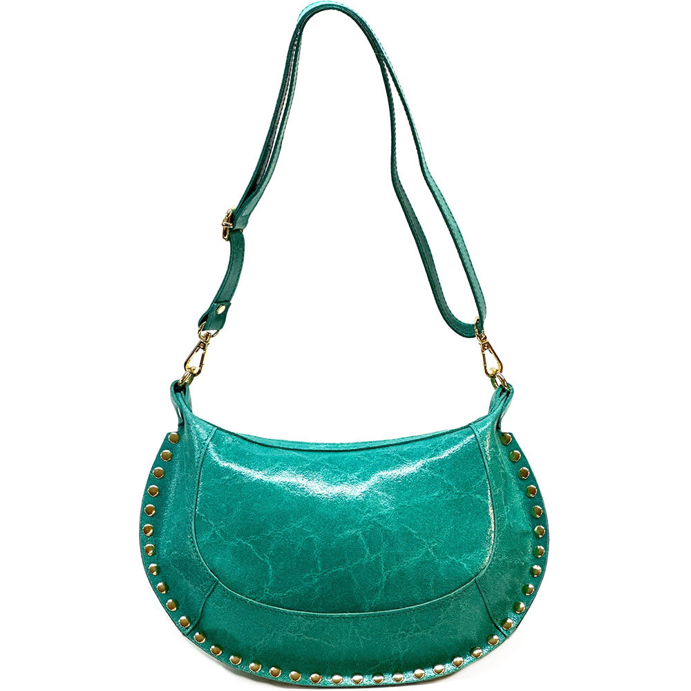 Rachele Cow Leather Crossbody Bag - Made In Italy