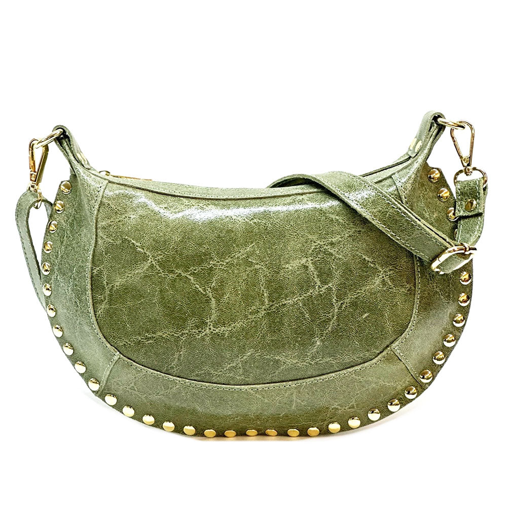 Rachele Cow Leather Crossbody Bag - Made In Italy