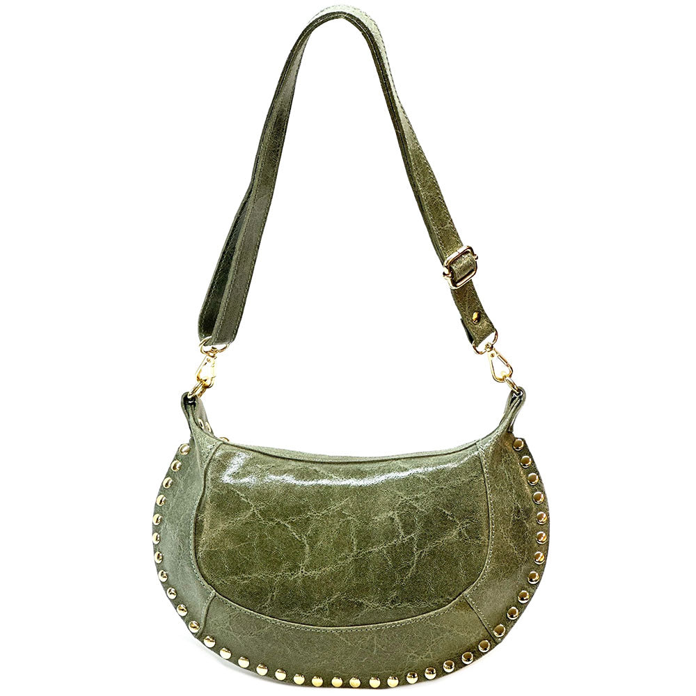 Rachele Cow Leather Crossbody Bag - Made In Italy