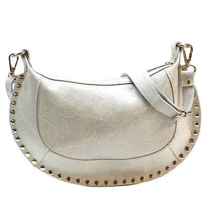 Rachele Cow Leather Crossbody Bag - Made In Italy