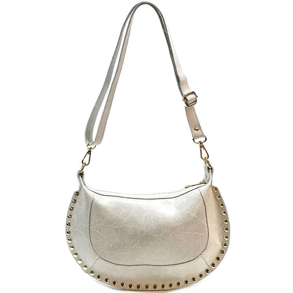 Rachele Cow Leather Crossbody Bag - Made In Italy