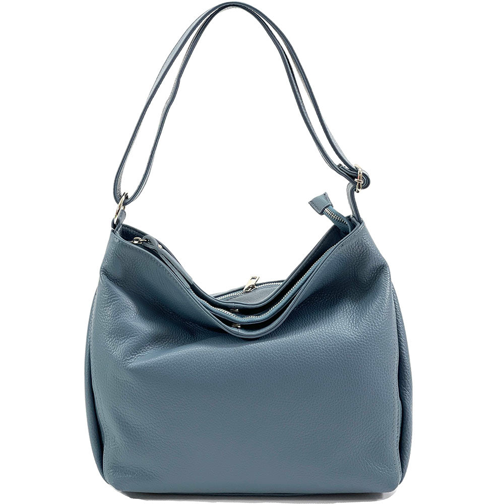 Nerina Leather Hobo Bag - Made In Italy