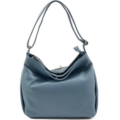 Nerina Leather Hobo Bag - Made In Italy
