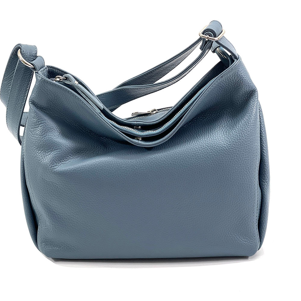 Nerina Leather Hobo Bag - Made In Italy