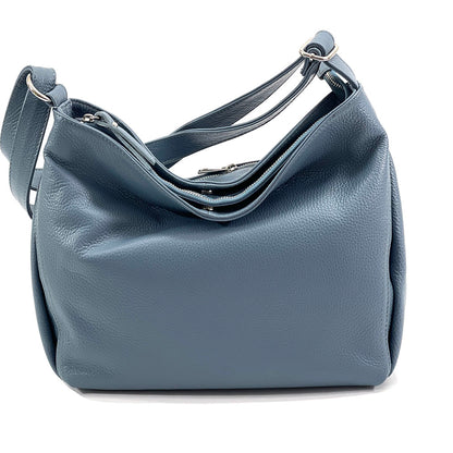 Nerina Leather Hobo Bag - Made In Italy
