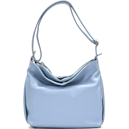 Nerina Leather Hobo Bag - Made In Italy