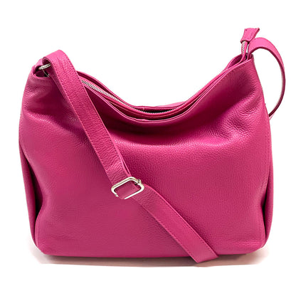 Nerina Leather Hobo Bag - Made In Italy